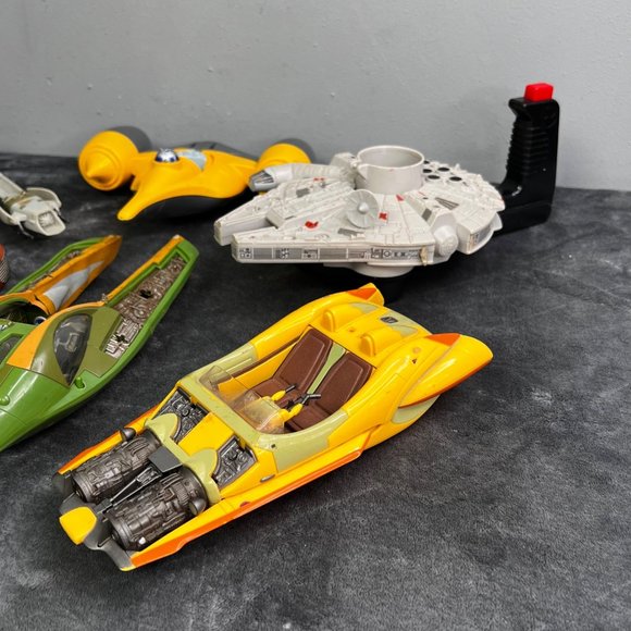 Vintage Star Wars Lot Vehicle Kenner Hasbro Mattel Land Speeder Millenium Falcon - Picture 10 of 16